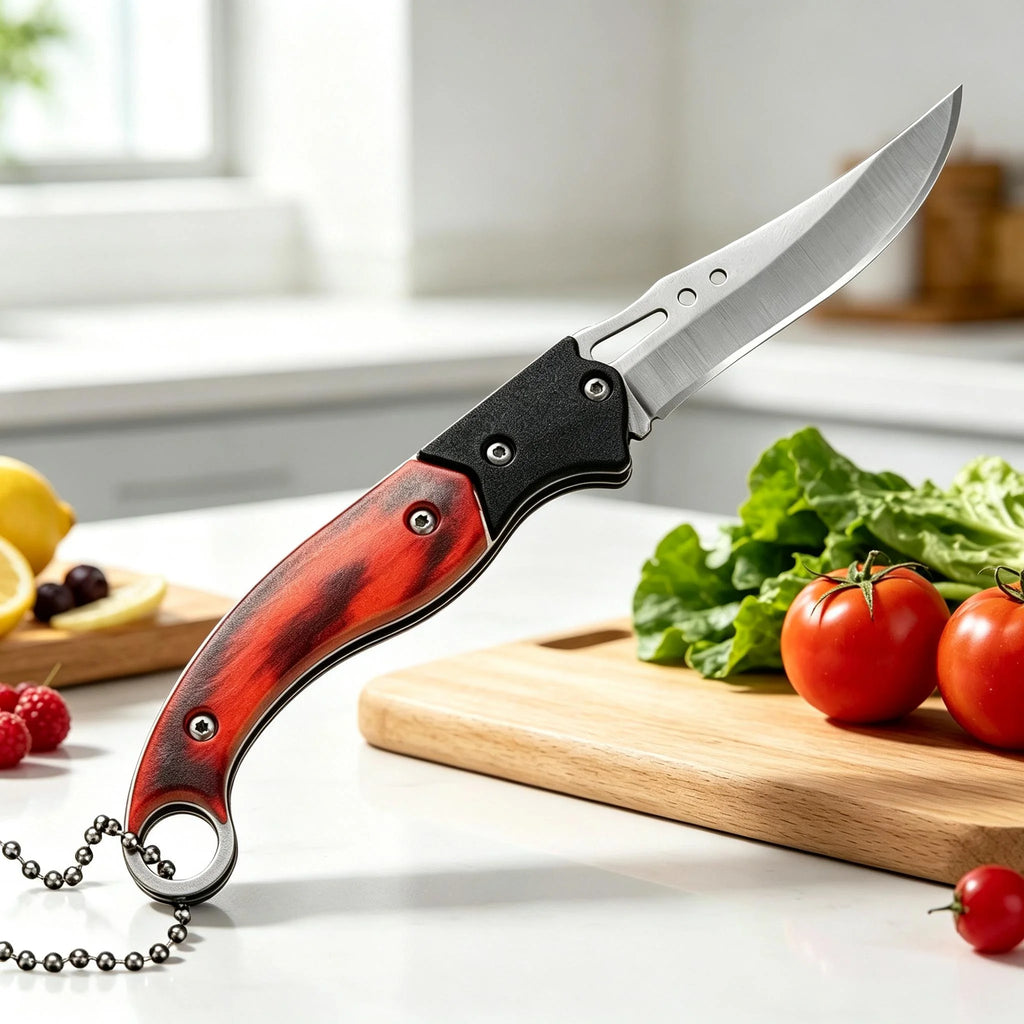 Utility Knife Stainless Steel Blade Wood Handle – 1 or 3 Pack Utility Knife Axl
