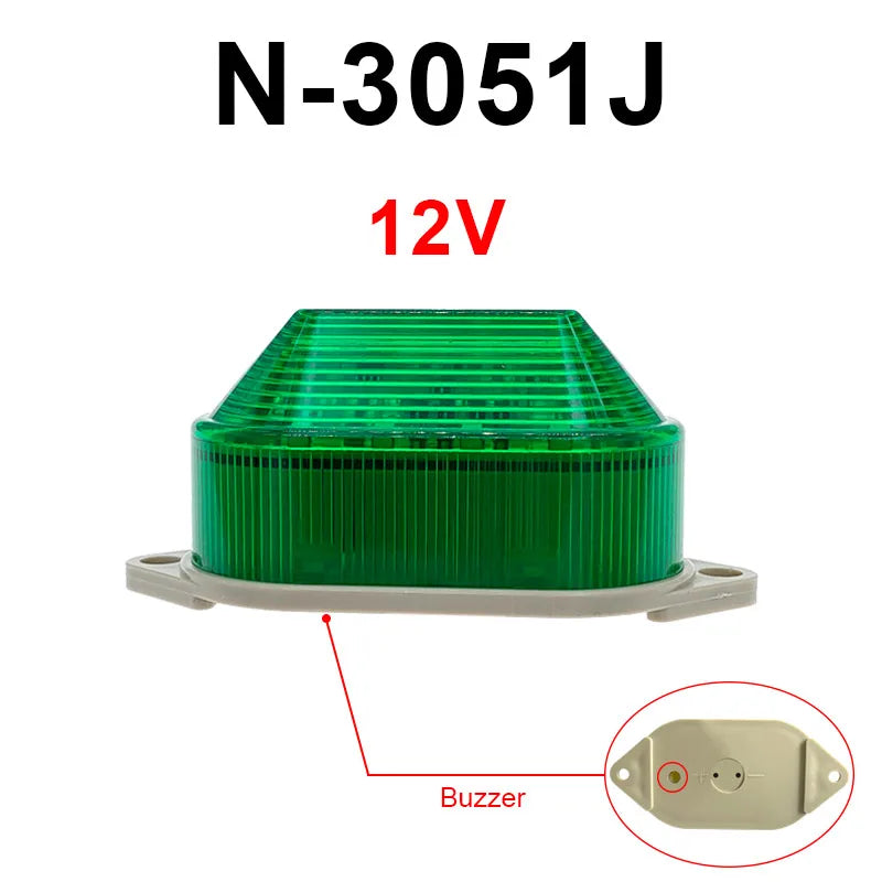 TB40 LED Buzzer Strobe Warning Light 12V 24V 220V IP44 Strobe Warning Light Axl Green-12V-Buzzer