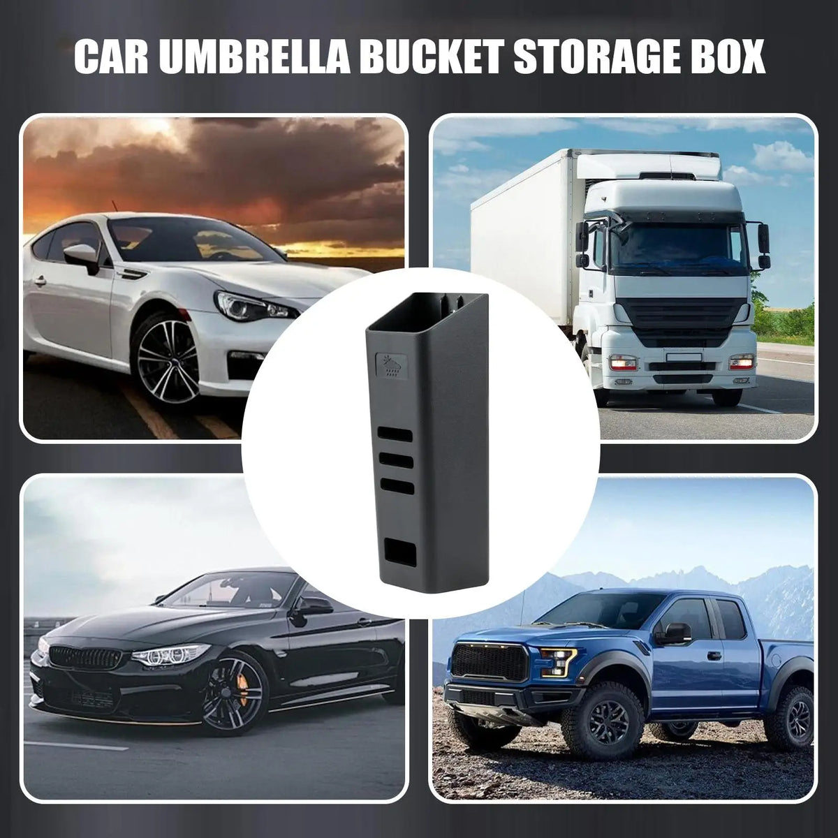Car Umbrella Holder Bucket – Waterproof for Sedan SUV RV Trunk Car Umbrella Holder Axl