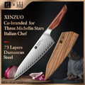 XINZUO 73-Layer Damascus Bunka Knife – 8.27" Chef Knife Damascus Chef Knife Axl China Mainland