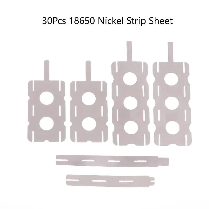 30 Pcs 18650 Battery Nickel Sheets for Spot Welding | 5 Sets Battery Nickel Strips Axl