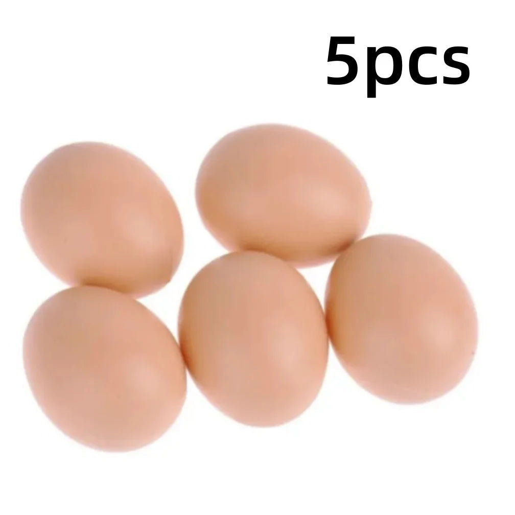 5-Pack Plastic Fake Nest Eggs – Encourage Hens to Lay Poultry Nest Eggs Axl Simulated eggs-5pcs