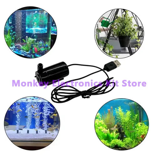 USB Mini Brushless Water Pump – Aquarium, Fountain & Hydroponics Submersible Water Pump Axl