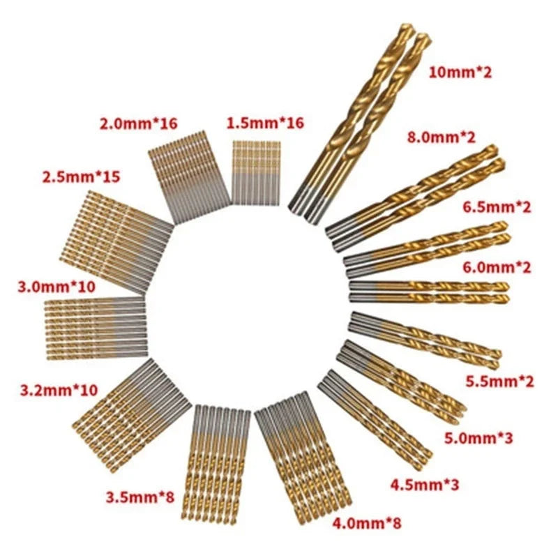 99-Piece HSS Metric Drill Bit Set – Stainless Steel & Hard Metals HSS Drill Bit Set Axl
