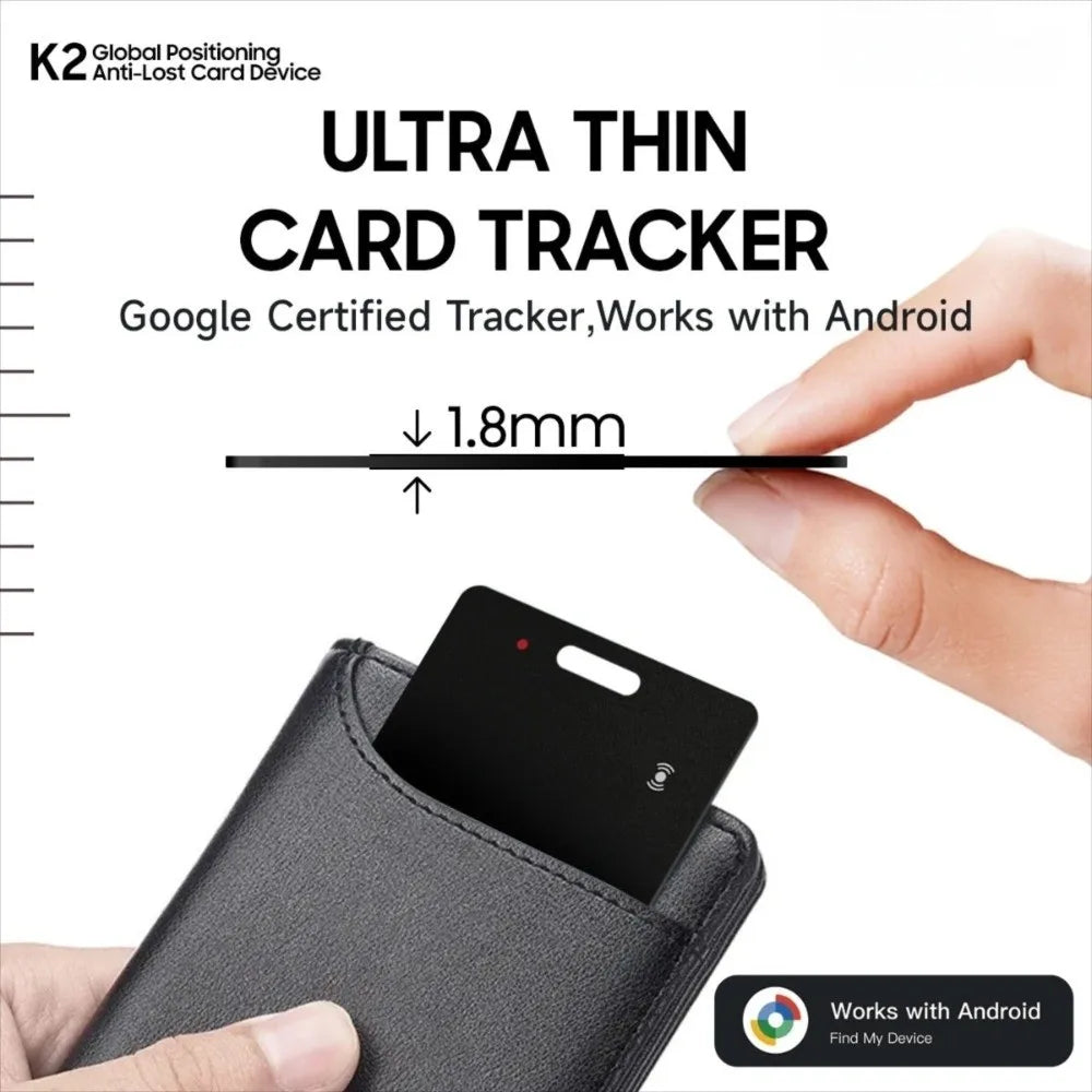 IP68 Wallet Tracker Card – Wireless Charge & Google Find Hub GPS Tracker Card Axl