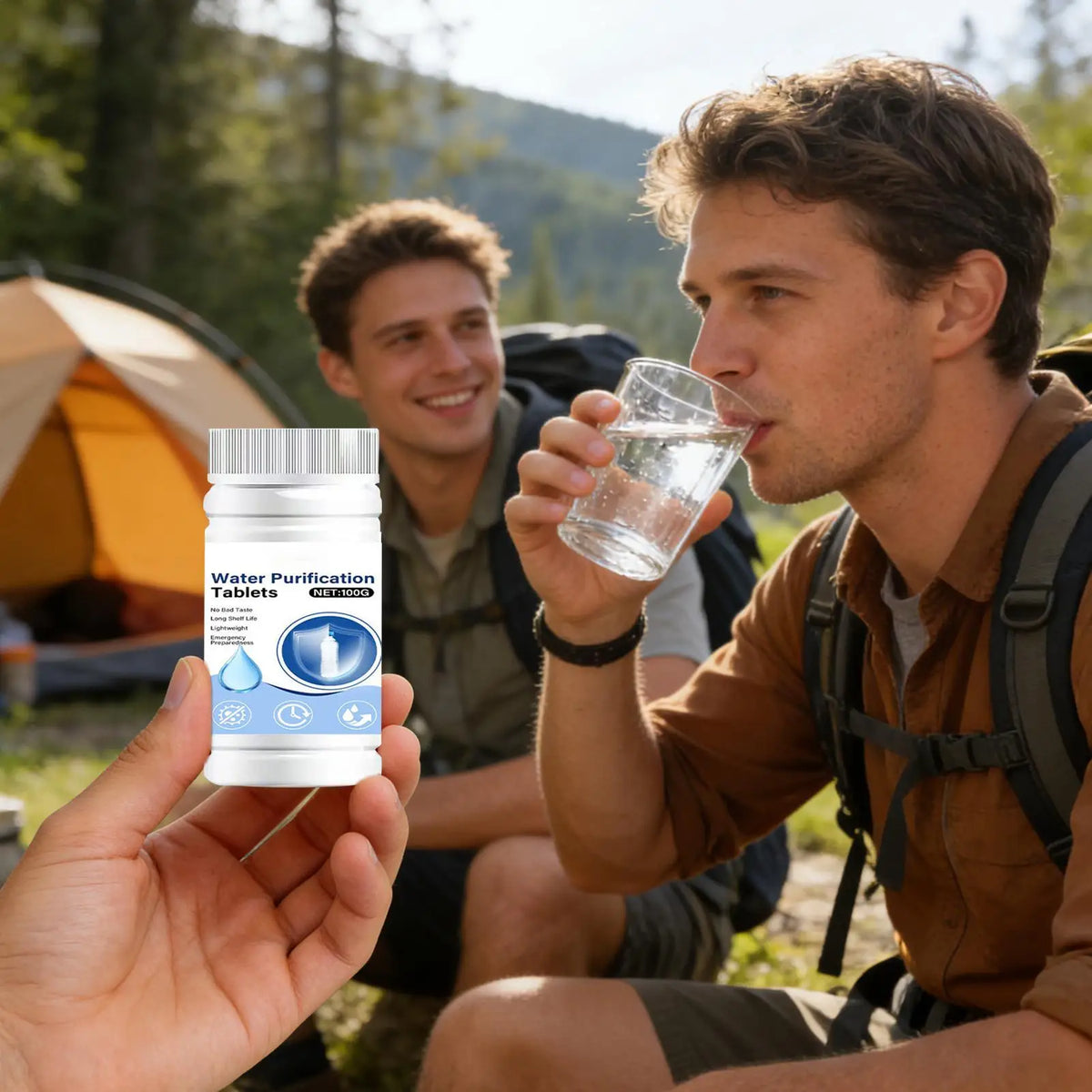 Camping Water Purification Tablets – Fast-Dissolving, Odorless Water Purification Tablets Axl