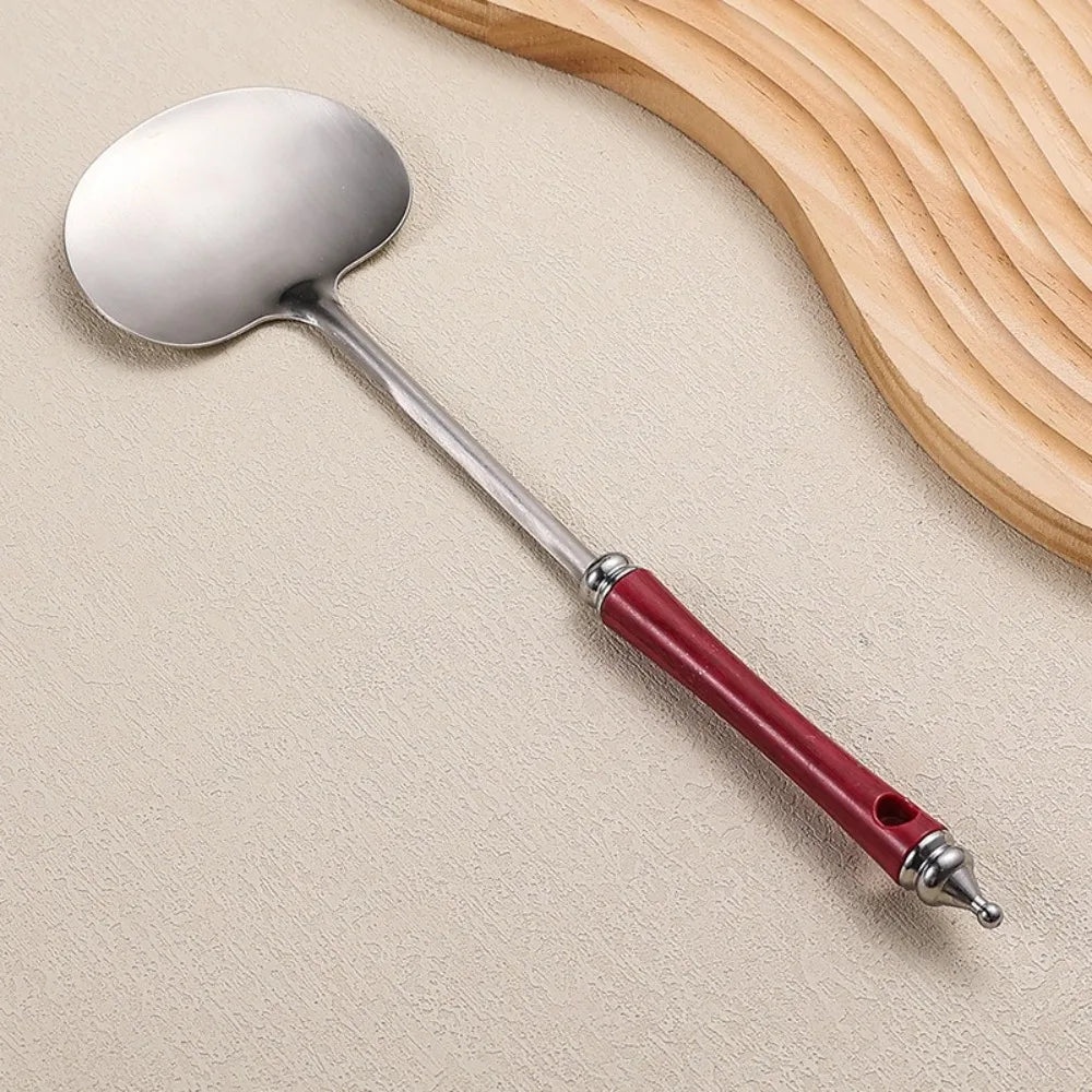 Stainless Steel Wok Spatula with Long Wooden Handle Wok Spatula Axl