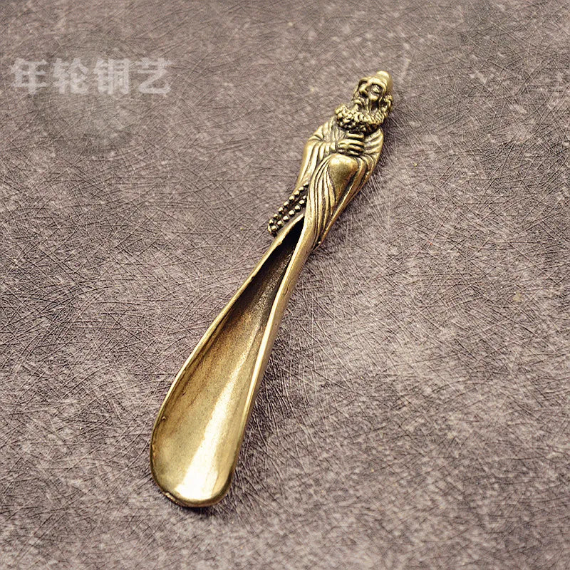 Pure Copper Tea Scoop – Lotus Bamboo Coffee Spoon Set Tea Scoop Spoon Axl B