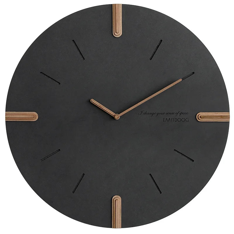 Modern Silent Wall Clock – 46cm Nordic Minimalist Round Silent Wall Clock Axl
