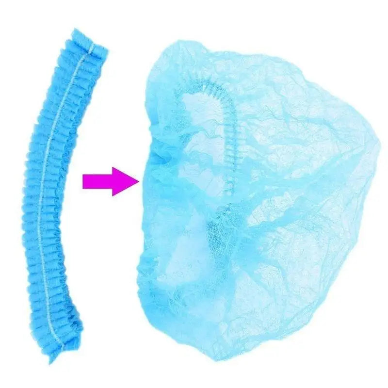 10-Pack Disposable Shower Caps – Non-Woven Pleated Dust-Proof Hat Disposable Shower Cap Axl