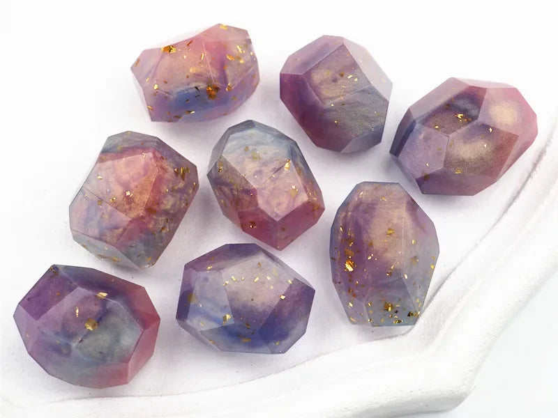 Crystal Gemstone Silicone Mold – Geometric Faceted Epoxy Resin DIY Resin Craft Mold Axl