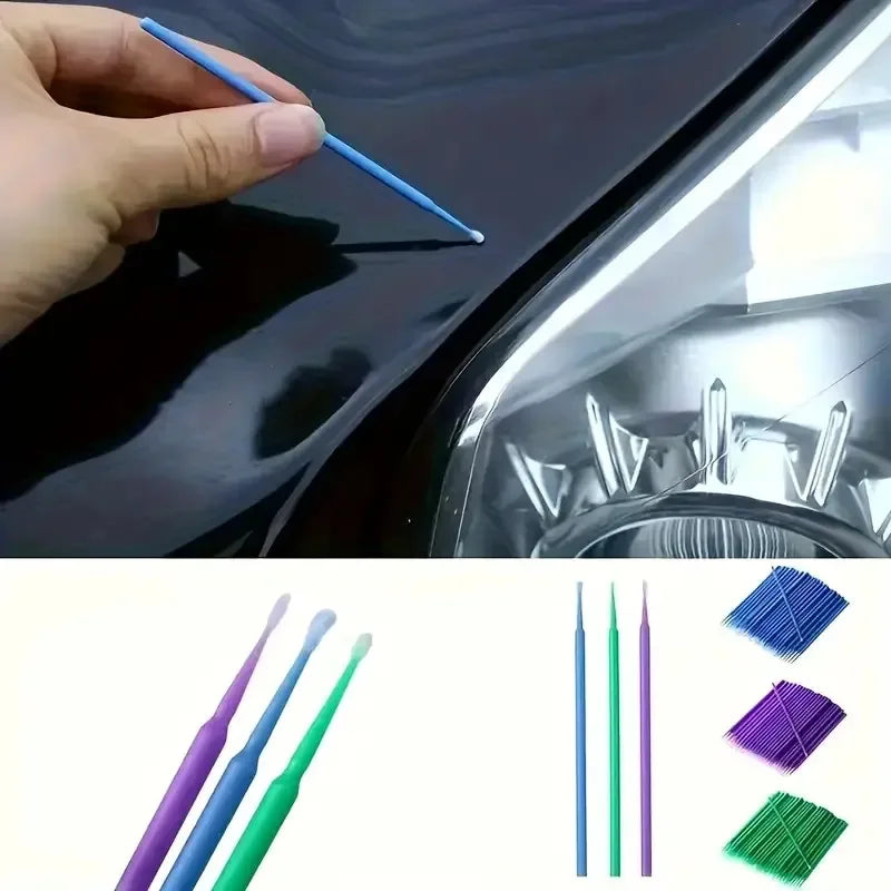 100-Pack Disposable Micro Brushes – Fine Tip Precision Applicator Disposable Micro Brushes Axl