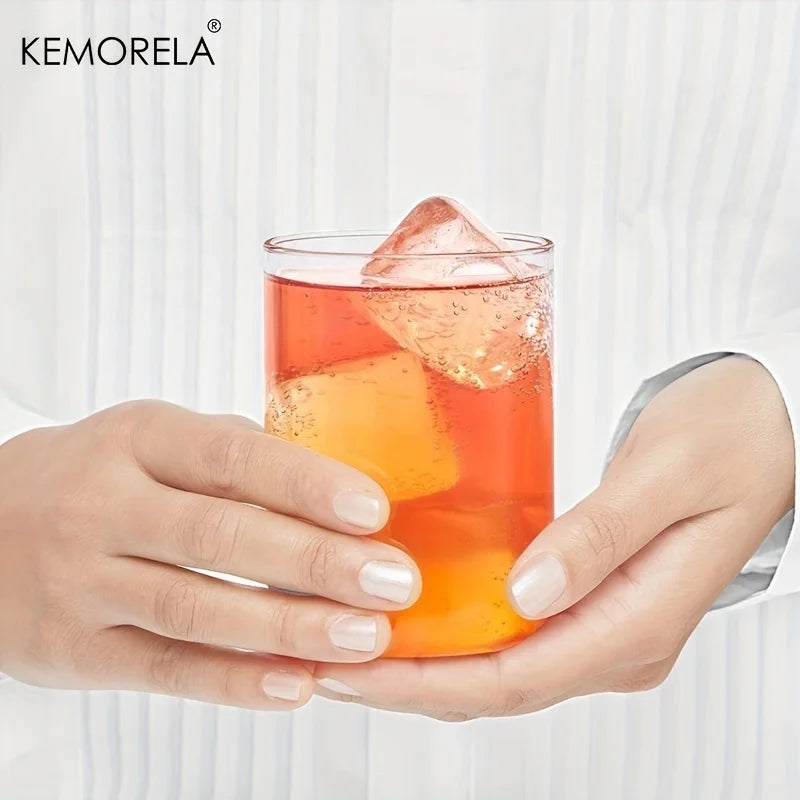 KEMORELA 4-Pack Highball Glasses 560/440ml – Clear Tall Cups Highball Drinking Glasses Axl
