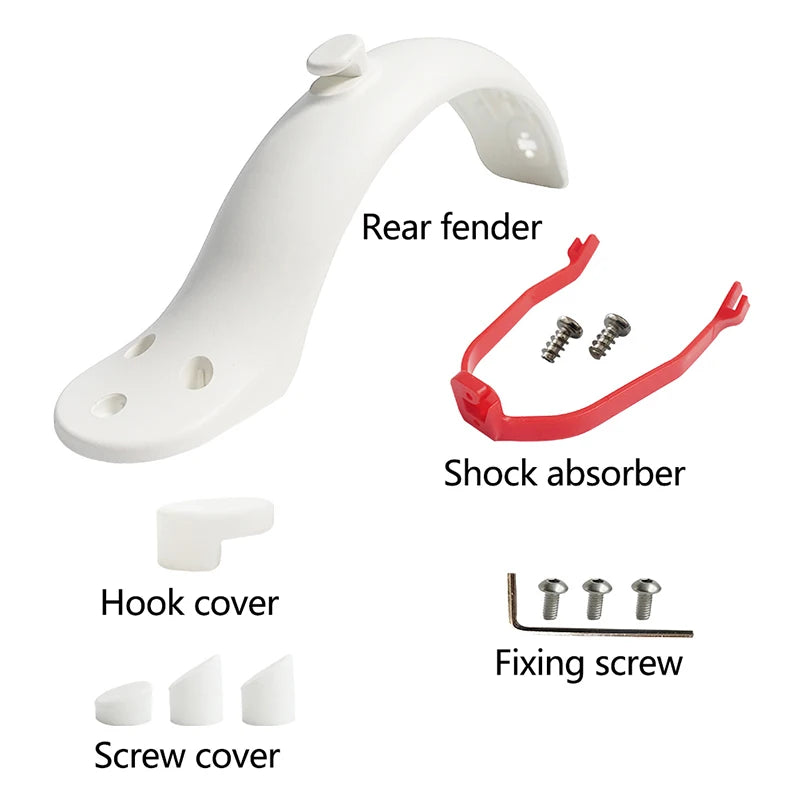 Rear Mudguard Guard Kit with Bracket & Hook – M365 Scooter Scooter Mudguard Kit Axl
