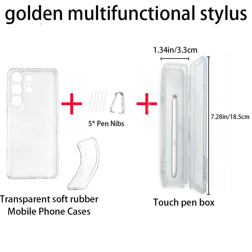 Samsung Galaxy S26 Ultra S Pen + Nibs + Clear Case 3-Piece Kit Phone Accessories Kit Axl Pink Gold
