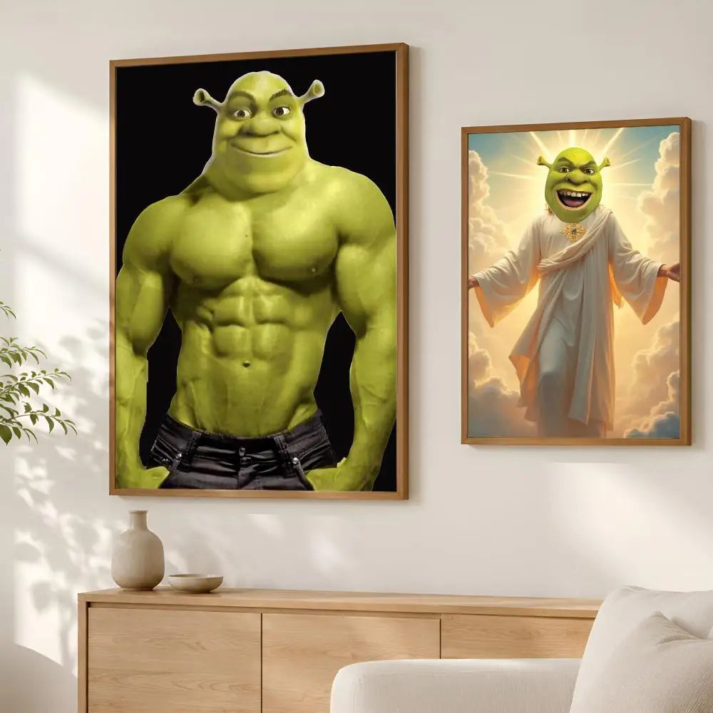 Shrek Animation Wall Poster – Self-Stick HD Waterproof Decor Wall Art Poster Axl