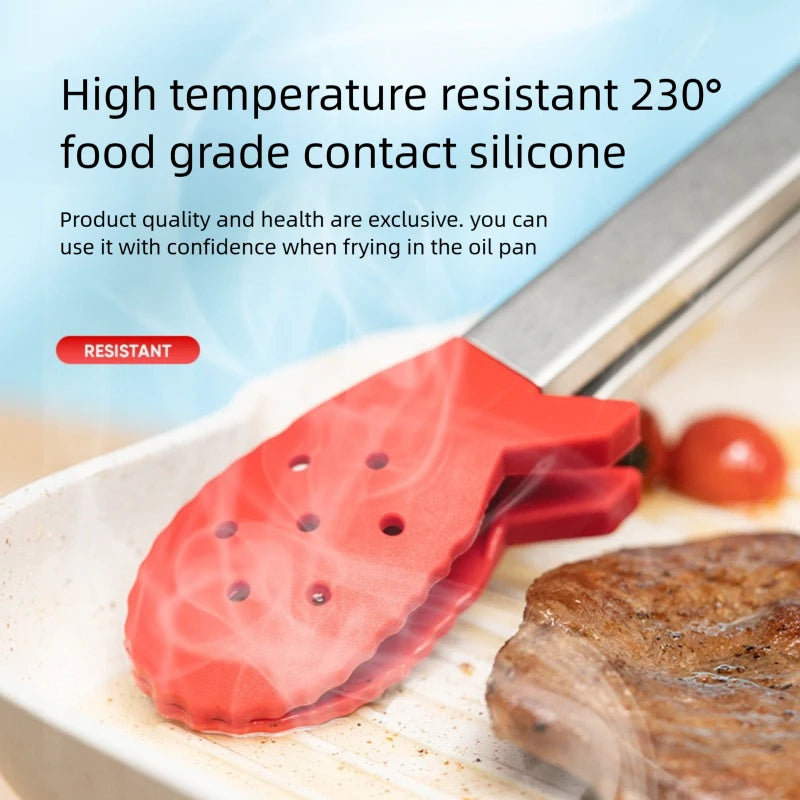 Heavy Duty Silicone Food Tongs – Heat Resistant BBQ Kitchen Kitchen Cooking Tongs Axl
