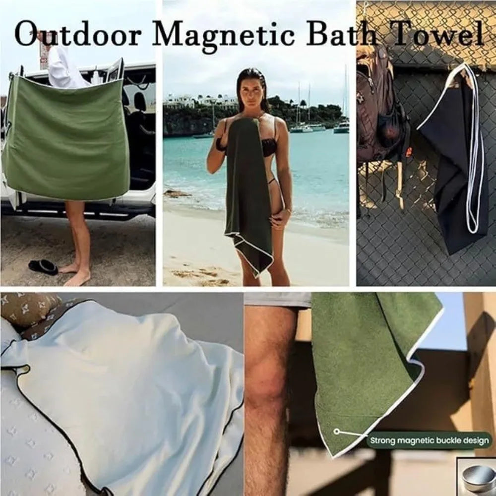 Oversized Magnetic Microfiber Beach Towel – Quick-Dry, Sand-Free Magnetic Beach Towel Axl