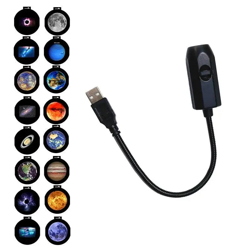 360° USB Starry Sky Projector Night Light – Kids Bedroom LED LED Projector Night Light Axl D