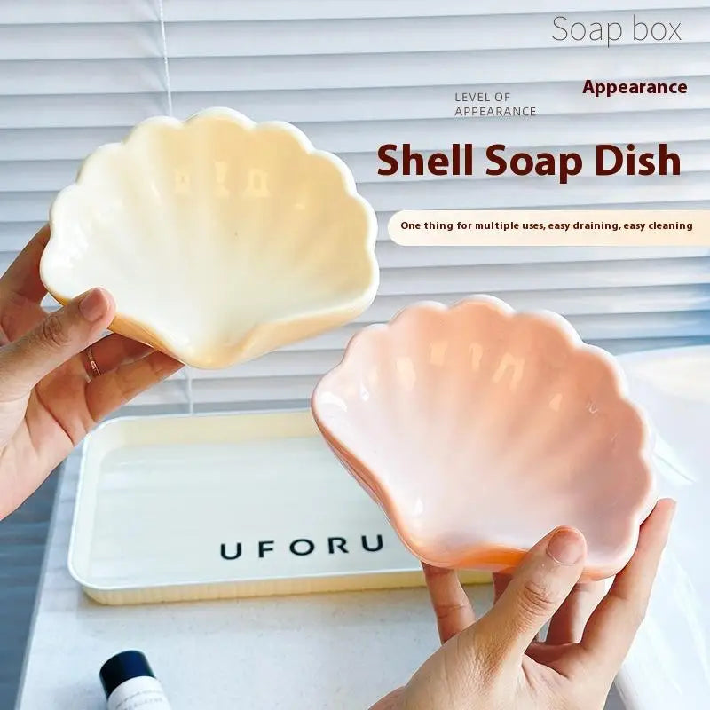 Shell Soap Dish Holder & Jewelry Storage Box – 1 or 2 Pack Soap Dish Holder Axl