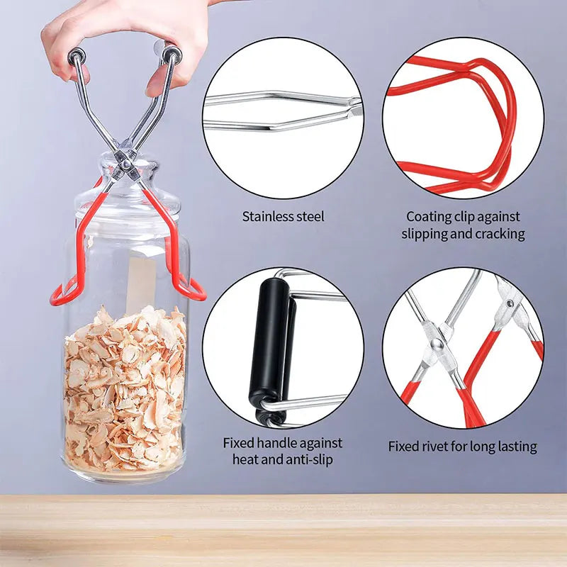Stainless Steel Canning Funnel Set & Jar Lifter – 4/6 Pcs Canning Funnel Set Axl