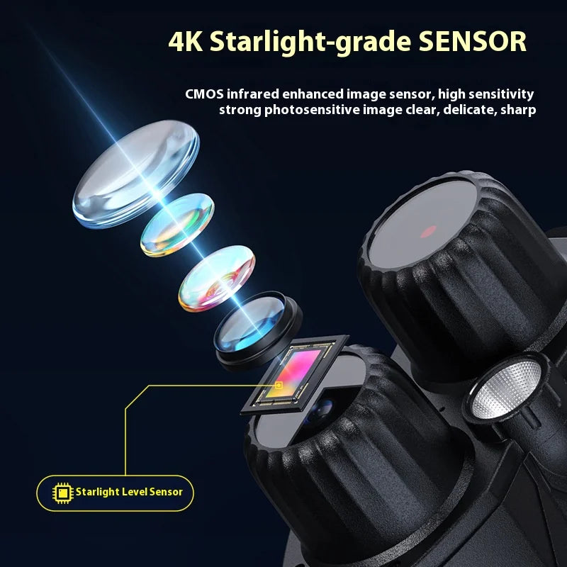 4K HD Infrared Night Vision Binoculars with 3-Inch Display Night Vision Binoculars Axl