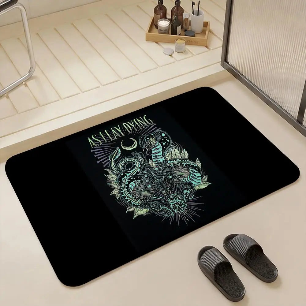 As I Lay Dying Band Flannel Floor Mat – Non-Slip Indoor Rug Flannel Floor Mat Axl