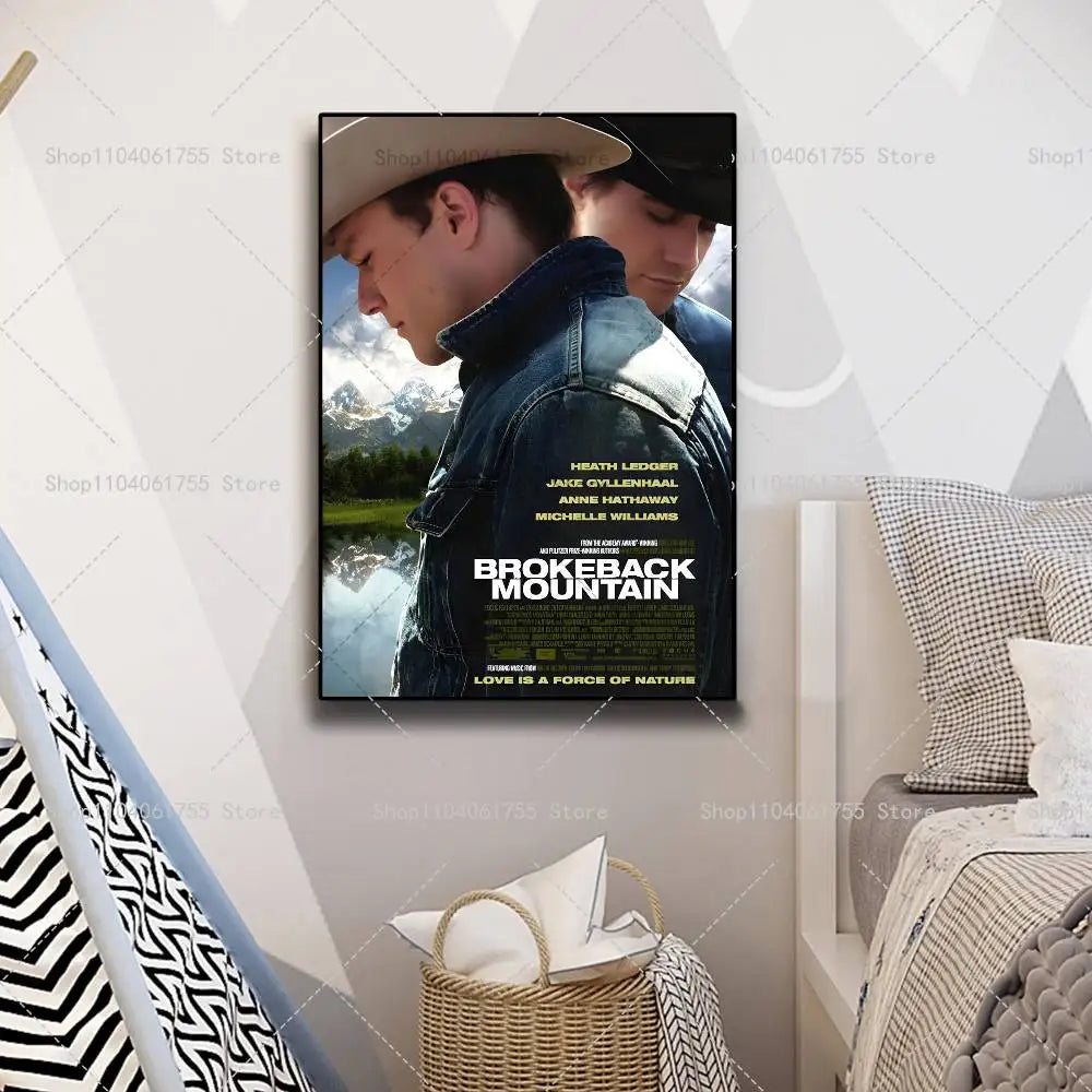 Brokeback Mountain Movie Poster – Self-Adhesive Wall Art Print Movie Wall Poster Axl