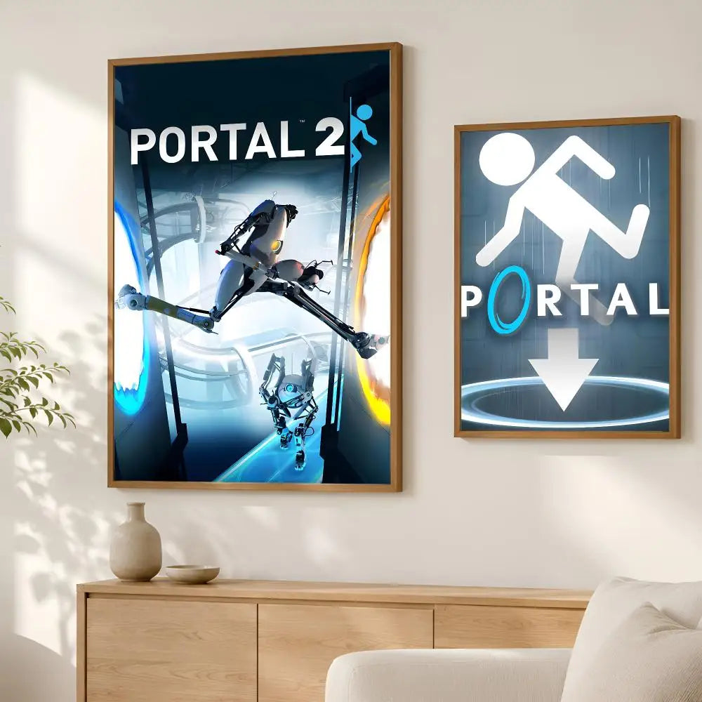 Game Portal HD Self-Stick Wall Art Poster – Waterproof Decor Wall Art Poster Axl