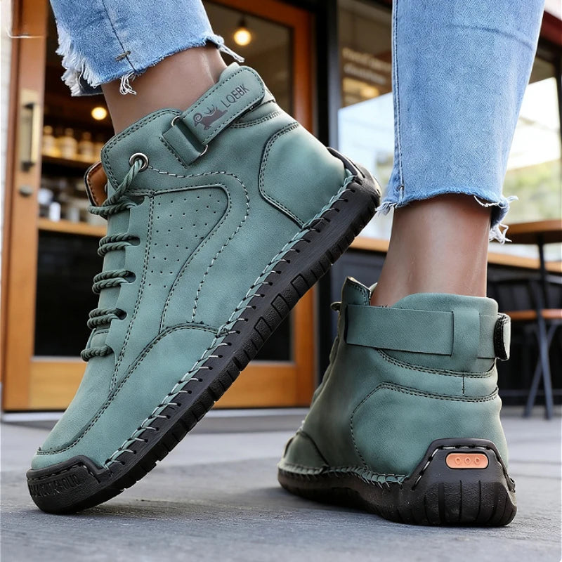 Women's Waterproof Mid-Top Retro Sneaker Boots | ZULIWAGN Mid-Top Sneaker Boots Axl