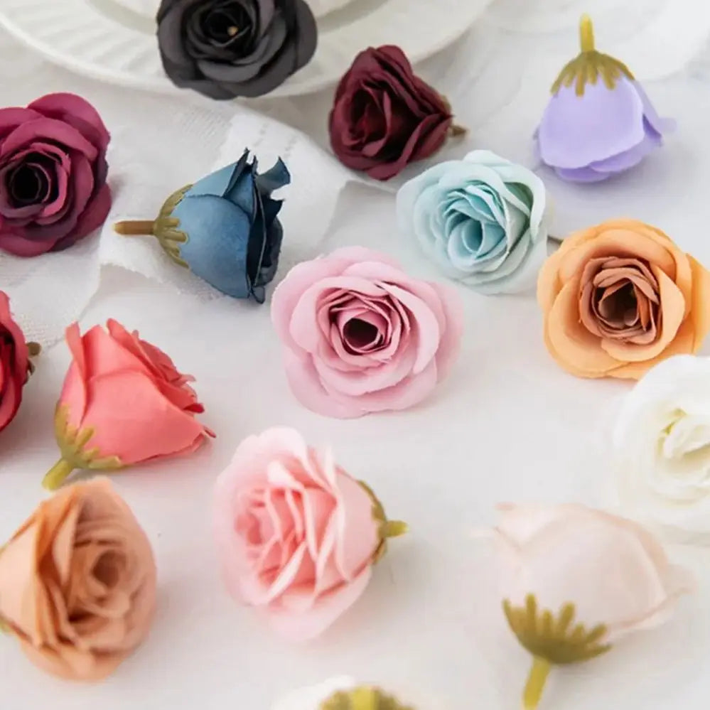 Silk Artificial Rose Heads 5/10Pcs – Wedding & Home Décor Artificial Silk Flowers Axl