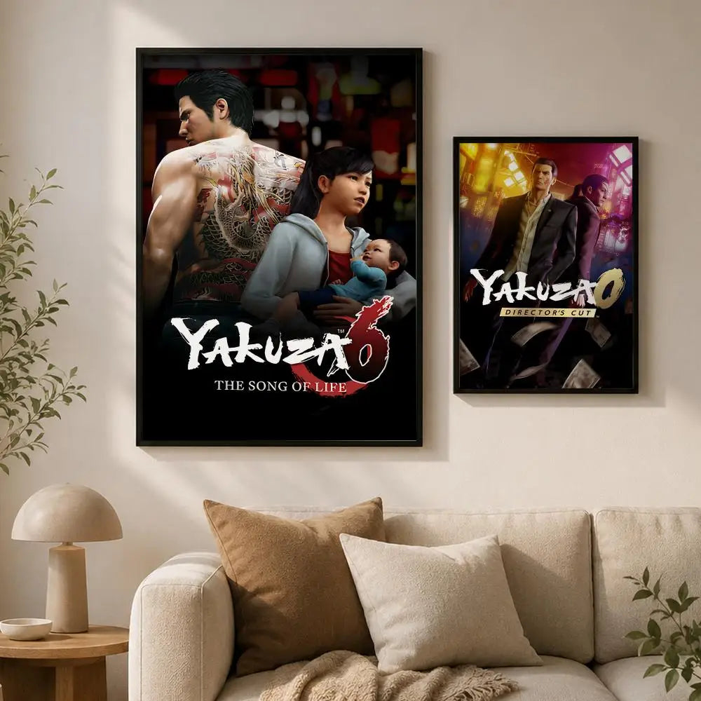 Yakuza Game Poster – Waterproof Self-Adhesive HD Wall Art Wall Art Poster Axl