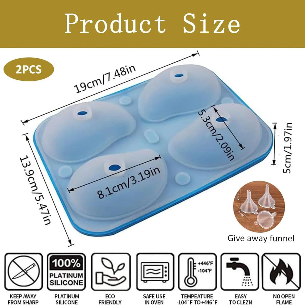 4-Cavity 3D Mango Silicone Mousse Mold – Cake, Jelly & Candy Silicone Cake Mold Axl
