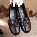 Women's Leather Loafers – Soft Slip-On Flat Casual Shoes Women's Flat Loafers Axl black 40