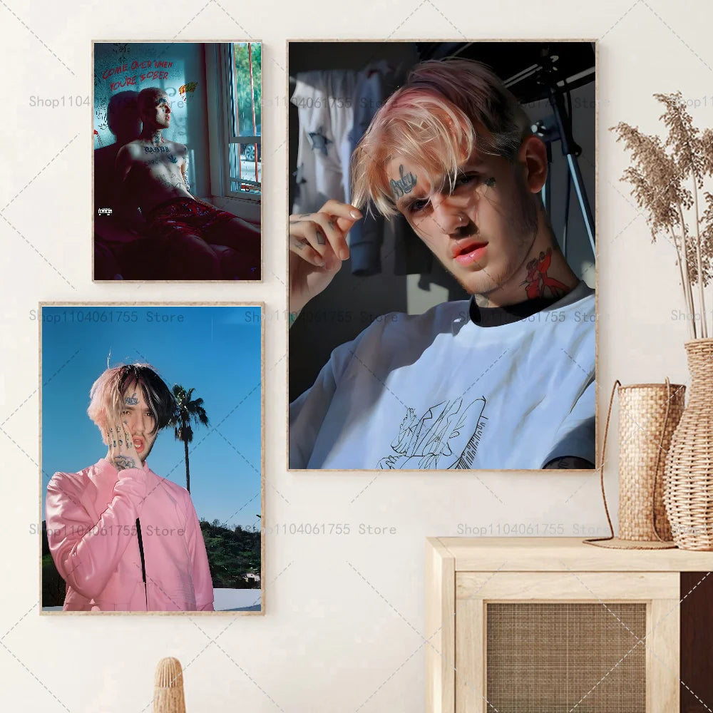 Lil Peep Poster – Waterproof Self-Adhesive Wall Art Sticker Wall Art Poster Axl