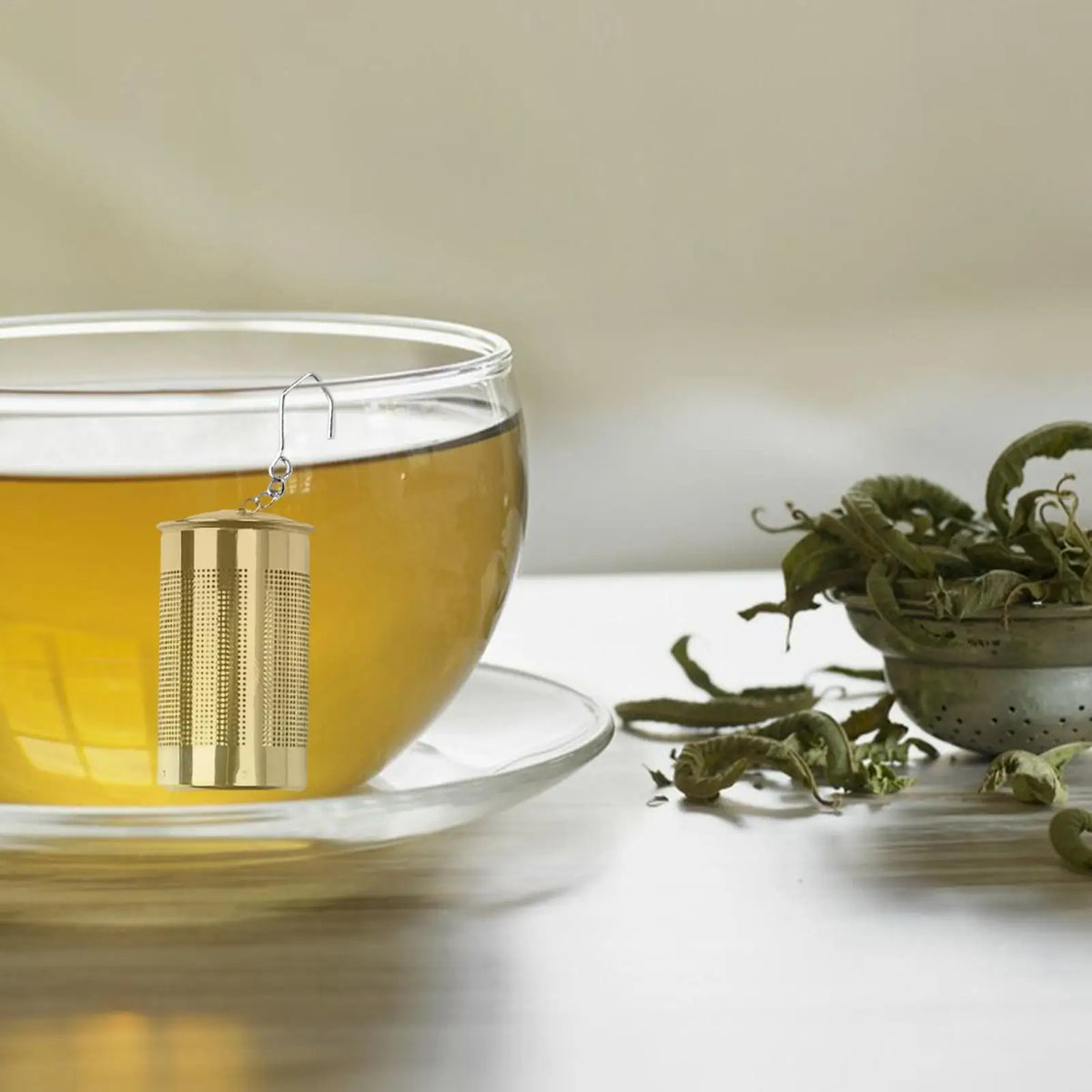 Stainless Steel Tea Infuser with Chain Hook | Loose Leaf Strainer Tea Infuser Axl