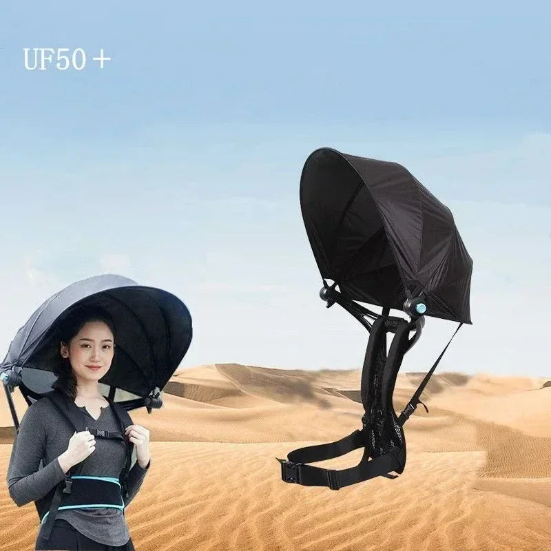 Folding Backpack Umbrella – UV Protection & Windproof Hands-Free Folding Travel Umbrella Axl