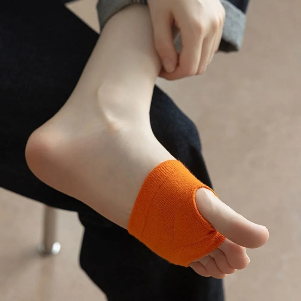 Soft Cotton Forefoot Toe Socks – Invisible Half Foot Hosiery Forefoot Toe Socks Axl