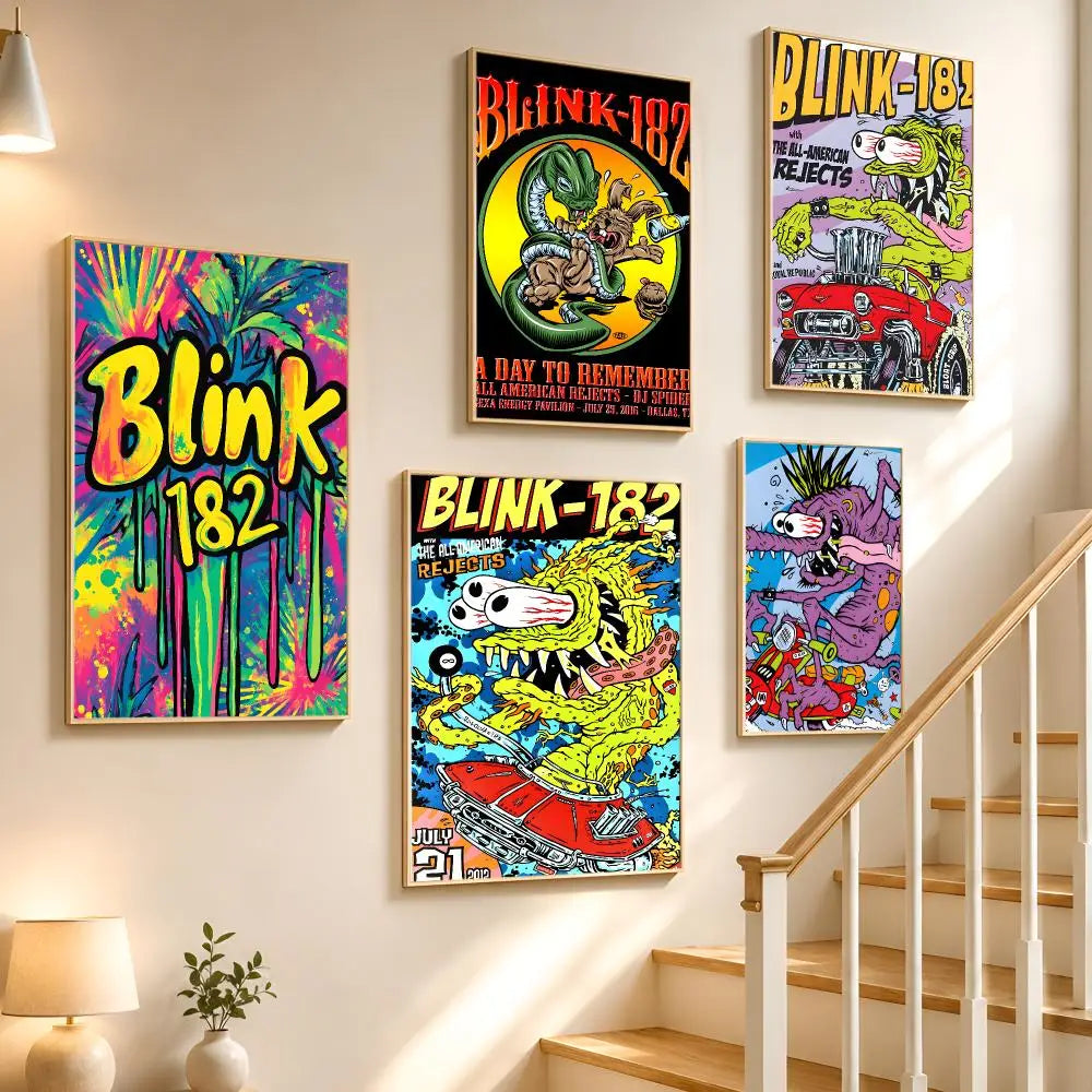 Blink-182 HD Waterproof PVC Poster Stickers – Wall Decor Wall Poster Sticker Axl