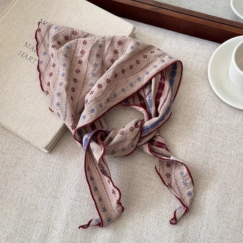 Vintage Floral Triangle Scarf – Boho Headband & Bandana Hair Scarf Headband Axl
