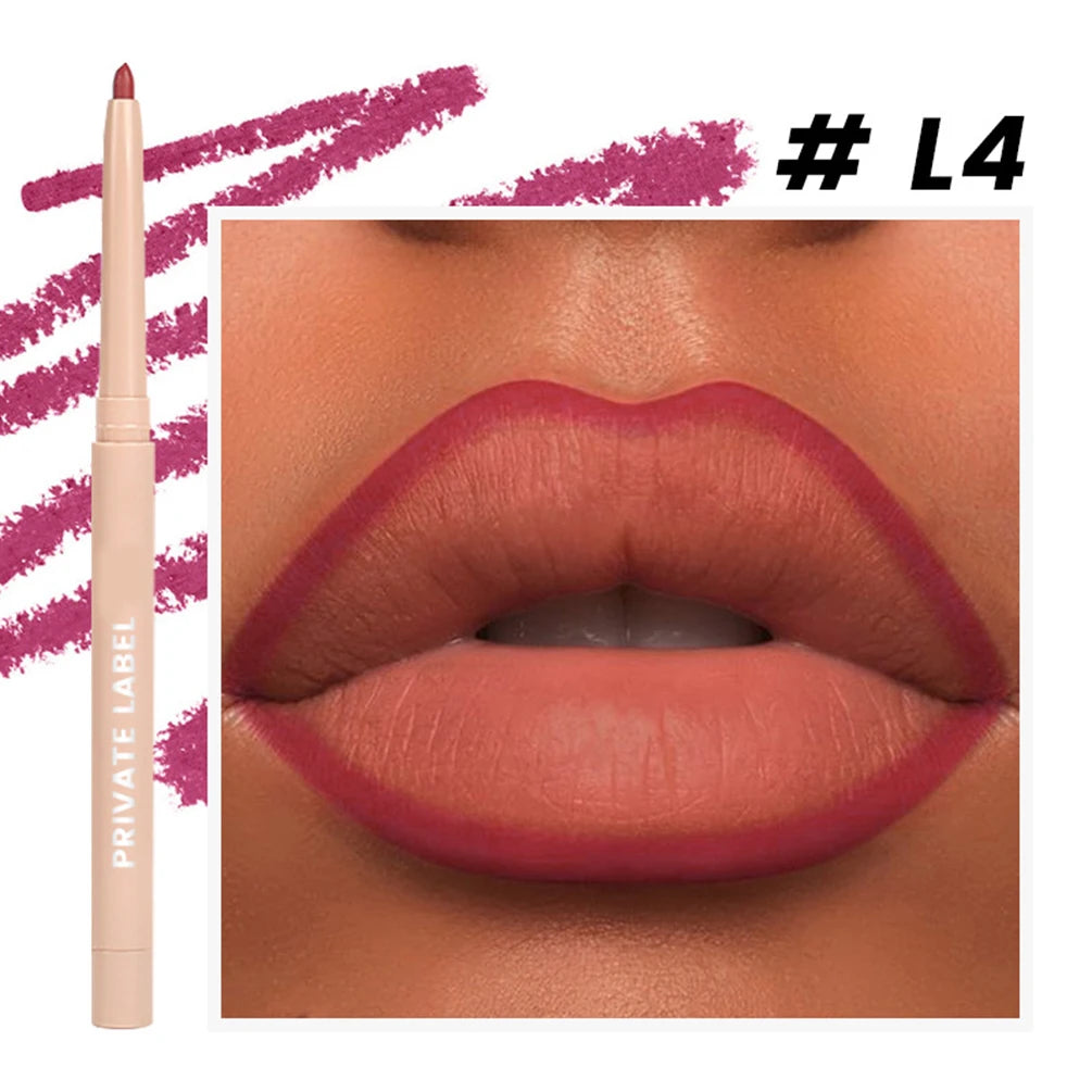 Vegan Waterproof Matte Lip Liner – Long-Lasting Nude Lip Pencil Matte Lip Liner Axl 04 1pcs NO LOGO