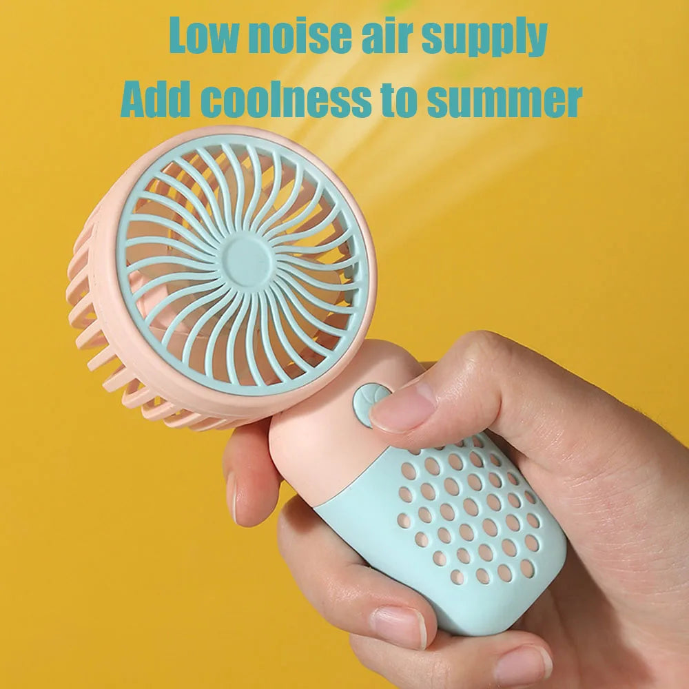 Portable Mini USB Handheld Fan – Cute Cartoon Rechargeable Mini Handheld Fan Axl