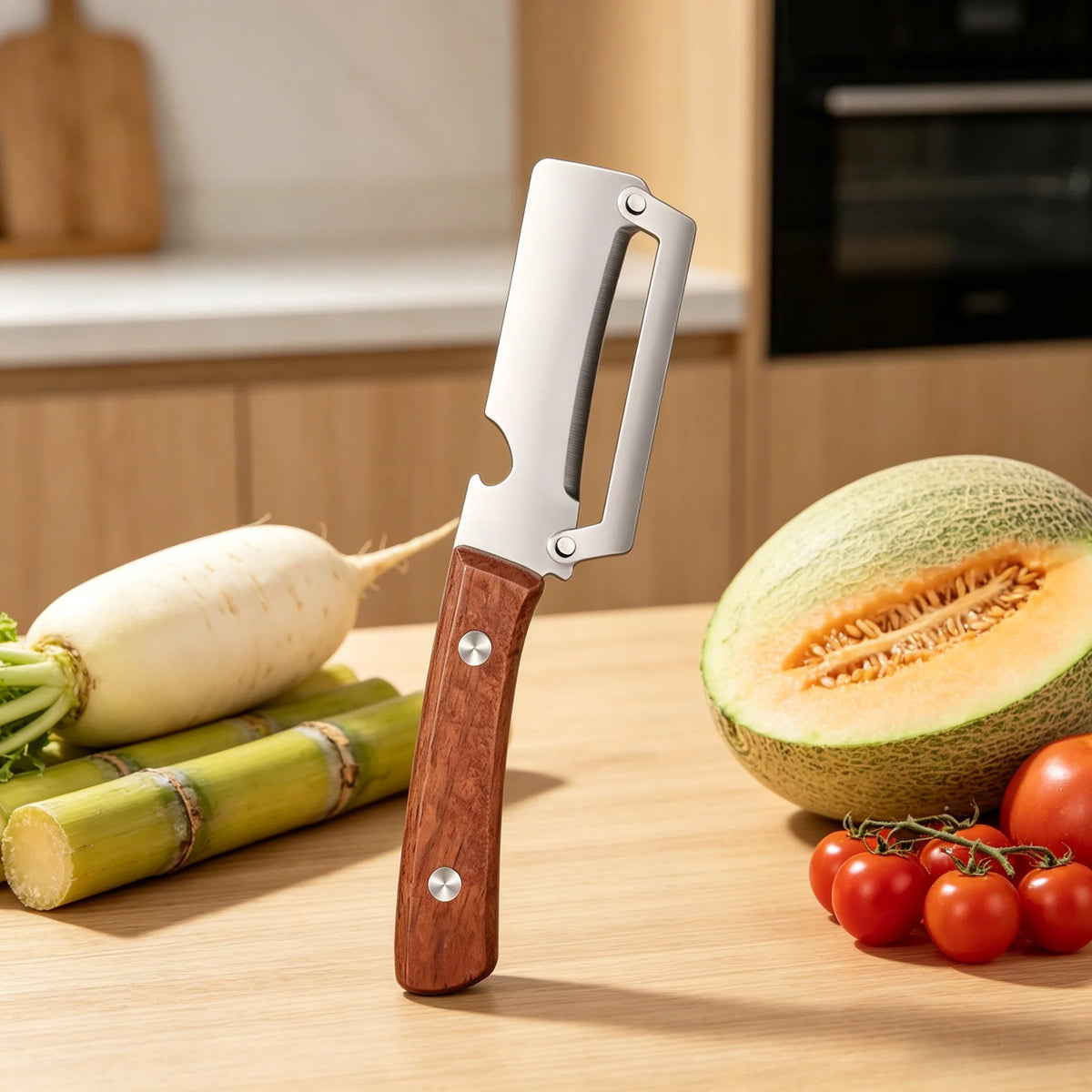 Multi-Use Sugarcane & Fruit Peeling Knife – Stainless Steel Kitchen Peeling Knife Axl