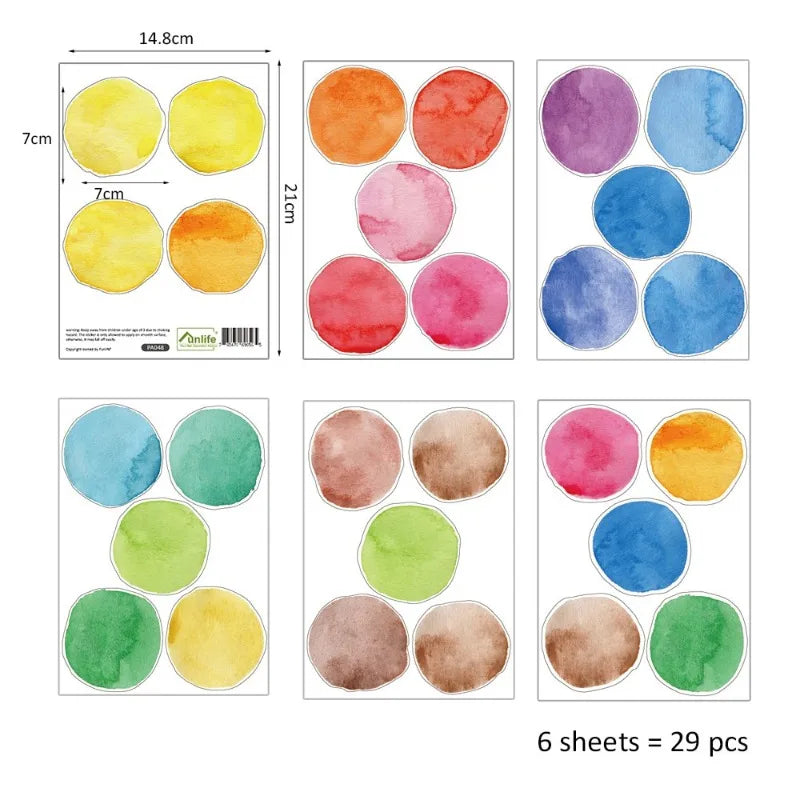 29 Pcs Baby Wall Decals – Colorful Dot Nursery Stickers Nursery Wall Decals Axl
