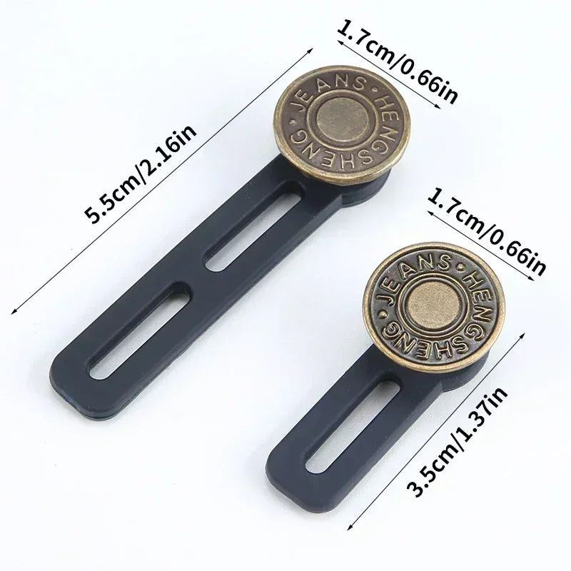 4-Pack Jeans Button Extender – Adjustable Waist Expander Clothing Button Extender Axl