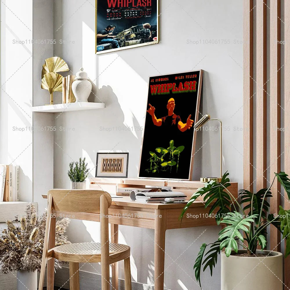 Whiplash Jazz Drummer Movie Poster – Self-Adhesive Wall Sticker Wall Art Poster Axl