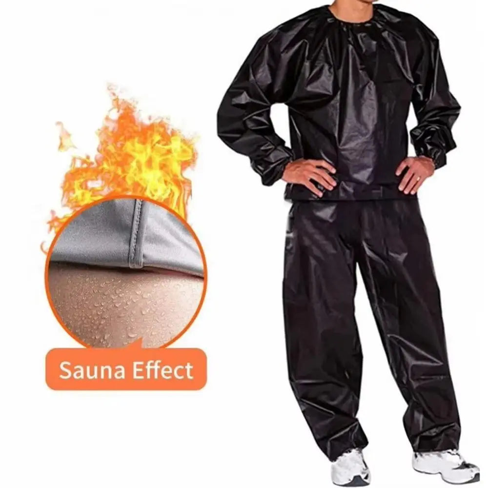 PVC Sauna Suit Set – Men & Women Sweat Fitness Suit Sauna Sweat Suit Axl