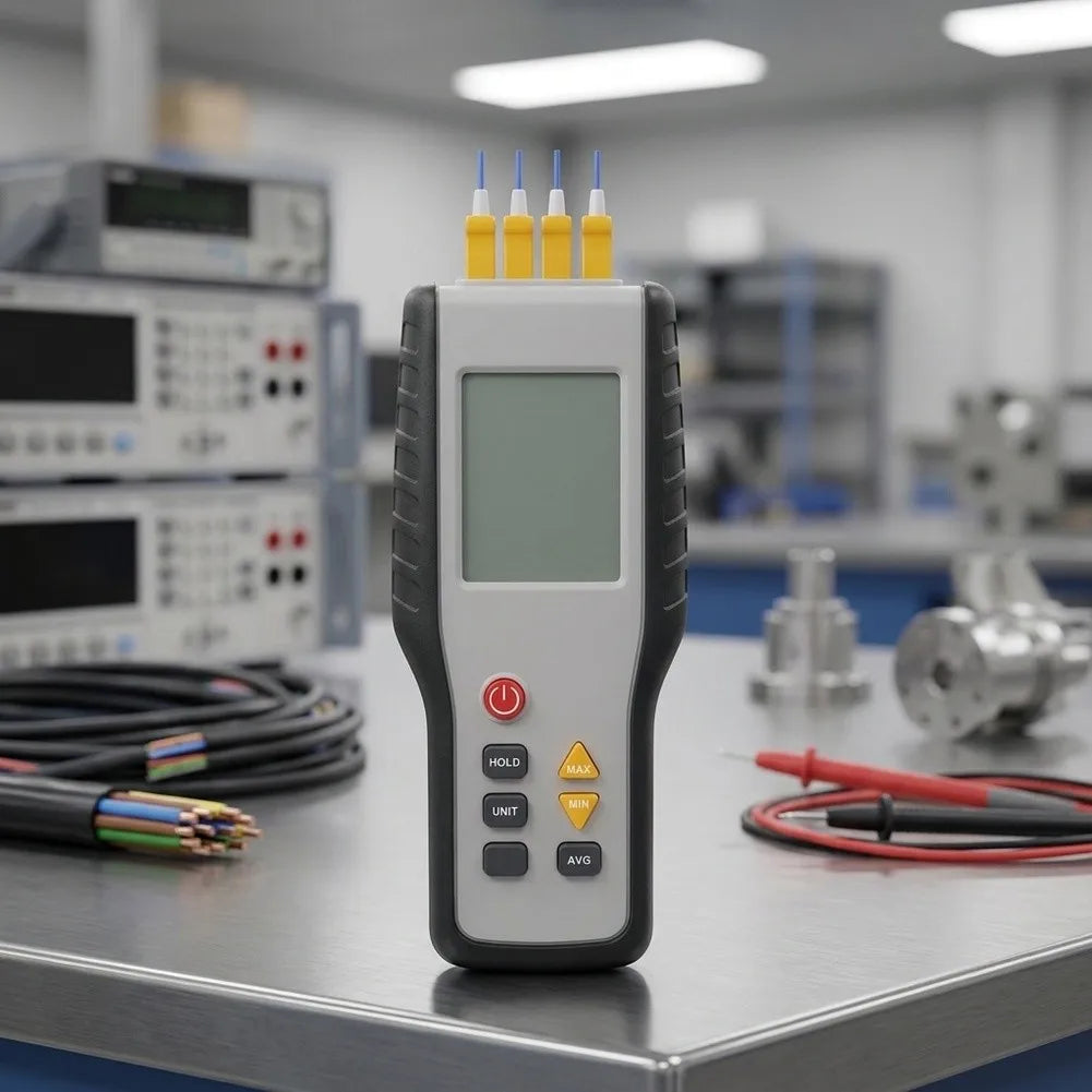 HT-9815 4-Channel Digital Thermometer | Type K, -200 to 1372°C Digital Thermometer Axl