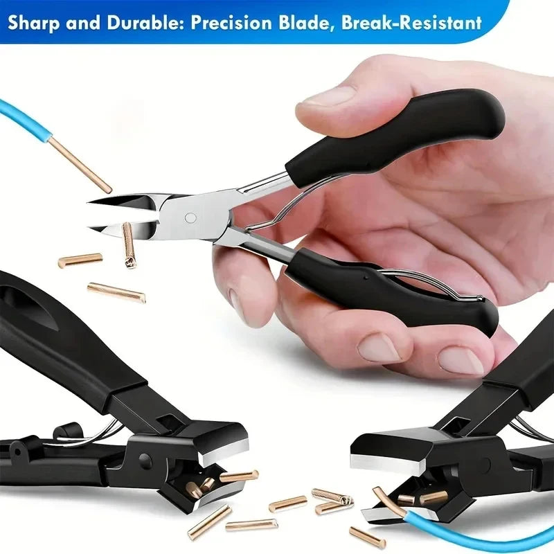 Stainless Steel Toenail Clipper Set – Wide Jaw & Angled Blade Toenail Clipper Set Axl