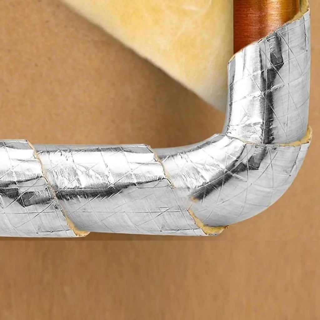 Glass Wool Pipe Insulation Wrap 32.8 Ft | HVAC Fireproof Roll Pipe Insulation Wrap Axl